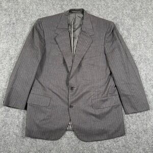 Oxxford Clothes Blazer Gray Neiman Marcus Pure Cashmere Pinstripe Menswear Mens